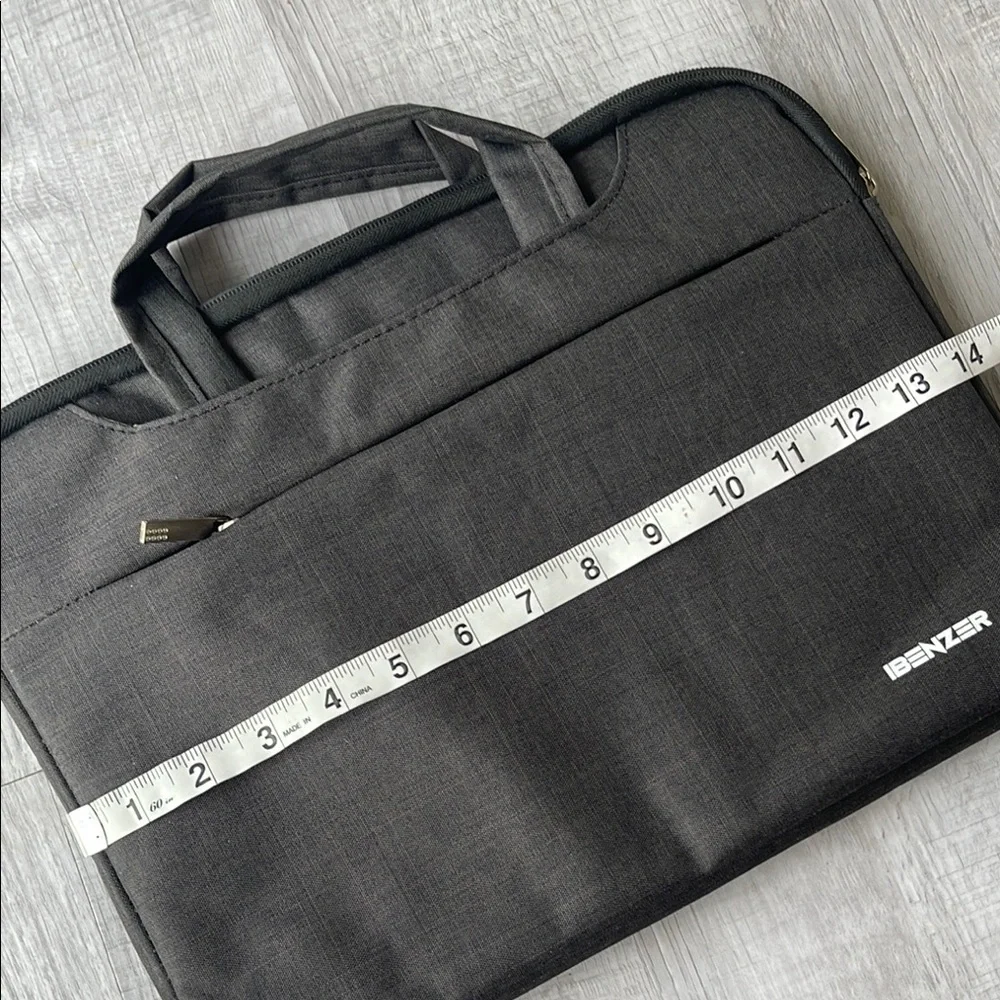 Sleek Gray Laptop Bag with Minimalist Design